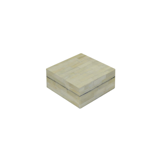 Bone Inlay Bathroom Box - Bone Brick - Cream