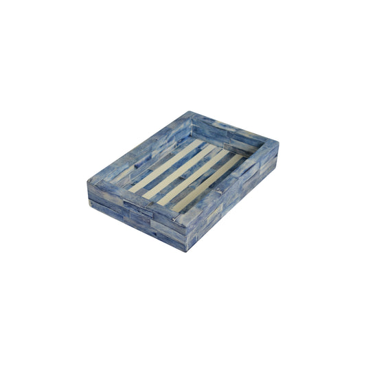 bone inlay mini tray denim blue