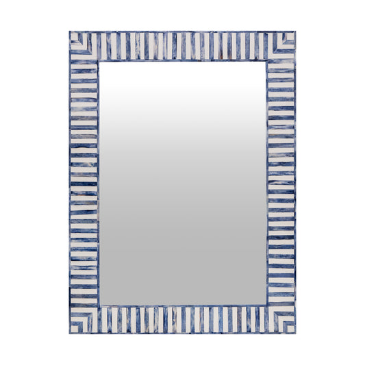 bone inlay mirror stripe denim blue